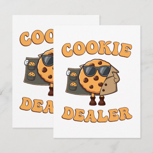 Koekjesdealer Funny Bakken Aankondiging (Voorkant / Achterkant)