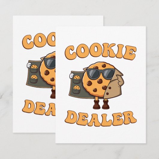 Koekjesdealer Grappig Bakken Kaart (Voorkant / Achterkant)