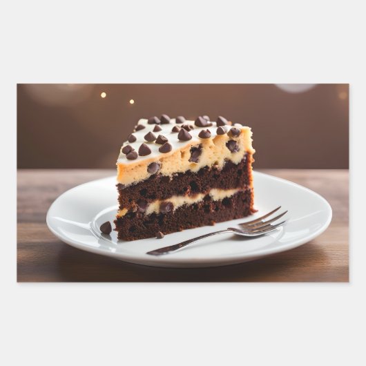 Koekjesdeegcake Rechthoekige Sticker (Voorkant)