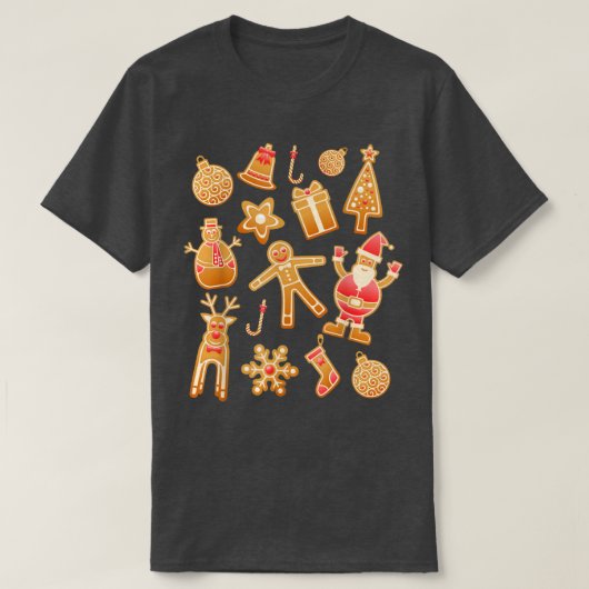 Koekjesdienblad voor kerstcadeautjes t-shirt (Design voorkant)
