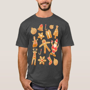 Koekjesdienblad voor kerstcadeautjes t-shirt