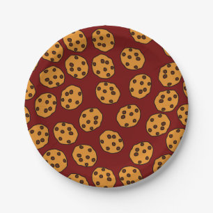koekjesdruk op borden van bruin papier papieren bordje