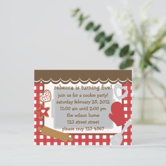 Koekjesfeest.. Kaart (Staand voorkant)