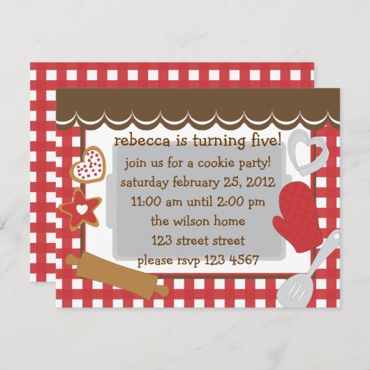 Koekjesfeest.. Kaart (Voorkant / Achterkant)