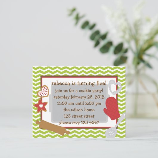 Koekjesfeest.. Kaart (Staand voorkant)