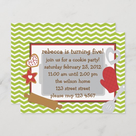 Koekjesfeest.. Kaart (Voorkant / Achterkant)