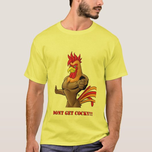 Koekjesgele Mannen niet krijgen T-shirt (Voorkant)