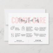 Koekjesgids Roze esthetische bakkerij Bedankkaart (Voorkant)