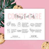 Koekjesgids Roze esthetische bakkerij Bedankkaart