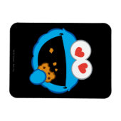 Koekjesglimlachend gezicht met hartvormige ogen magneet (Horizontaal)