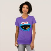 Koekjesglimlachend gezicht met hartvormige ogen t-shirt (Voorkant volledig)