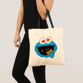 Koekjesglimlachend gezicht met hartvormige ogen tote bag (Voorkant (product))