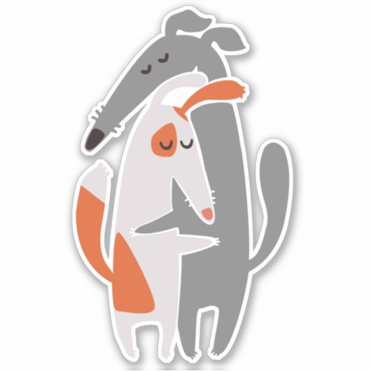 Koekjeshond van Podenco en Galgo Sticker (Voorkant)