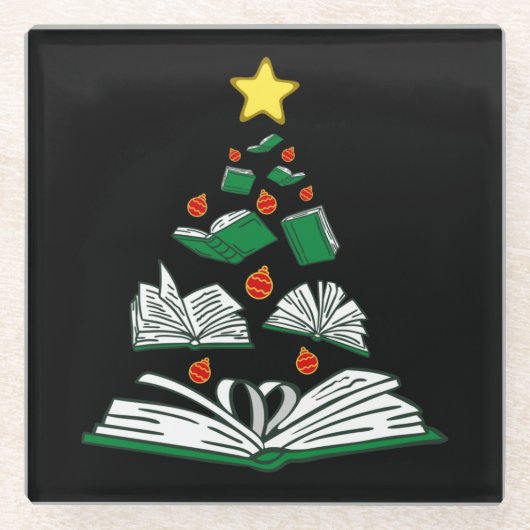 Koekjeskerstboom III Glazen Onderzetter (Voorkant)