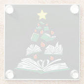 Koekjeskerstboom III Glazen Onderzetter (Achterkant)