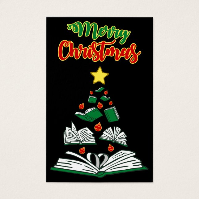 Koekjeskerstboom III Visitekaartje (Voorkant)