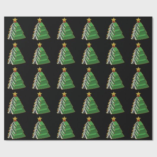 Koekjeskerstboom IV Cadeaupapier (Vlak)