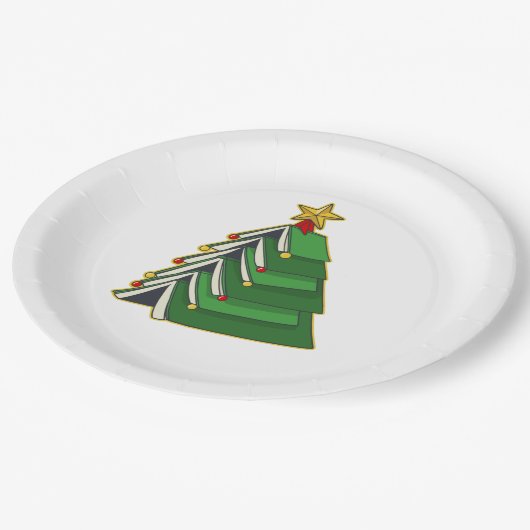 Koekjeskerstboom IV Papieren Bordje (Gekanteld)