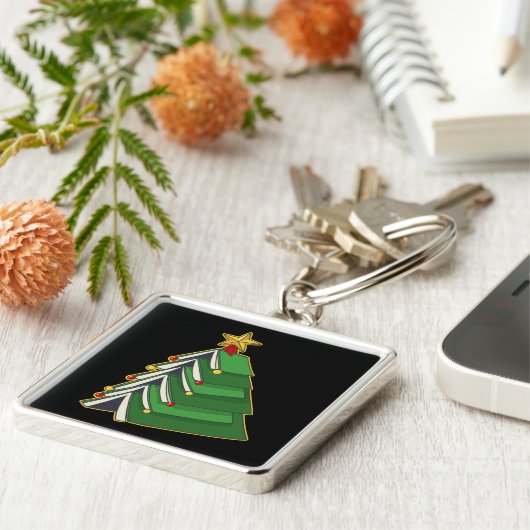 Koekjeskerstboom IV Sleutelhanger (Zijkant)