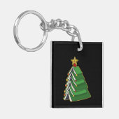 Koekjeskerstboom IV Sleutelhanger (Voorkant Links)