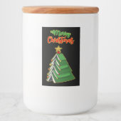 Koekjeskerstboom IV Voedselcontainer Etiket (Voorkant)