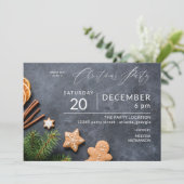 Koekjeskoekjes en Oranje kerstfeestdag Kaart (Staand voorkant)