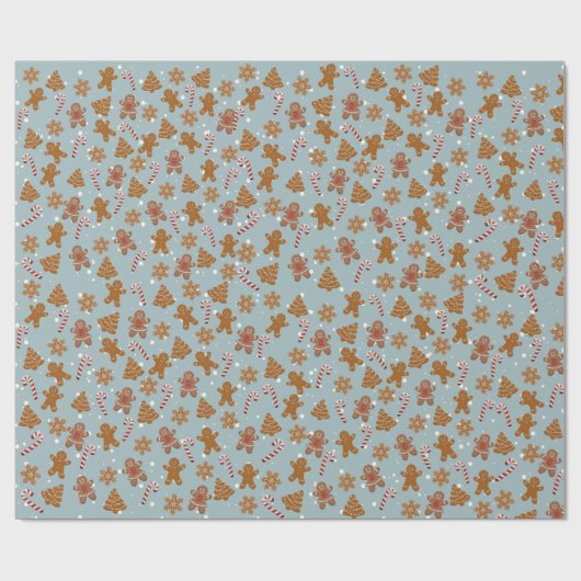 Koekjeskoekjes en snoepjes cadeaupapier (Vlak)