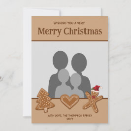 Koekjeskoekjes met eigen foto feestdagenkaart