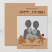 Koekjeskoekjes met eigen foto feestdagenkaart (Voorkant / Achterkant)