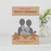 Koekjeskoekjes met eigen foto feestdagenkaart (Staand voorkant)