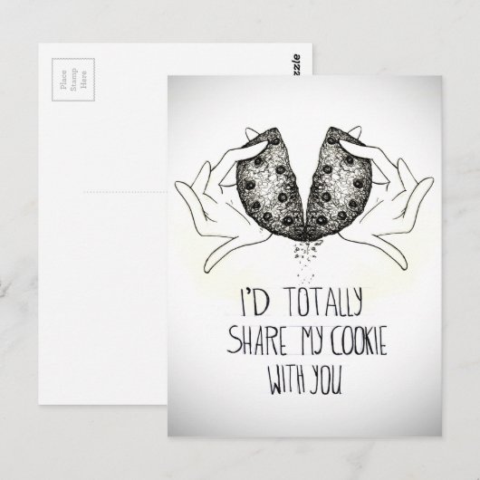 koekjesliefde briefkaart (Voorkant / Achterkant)