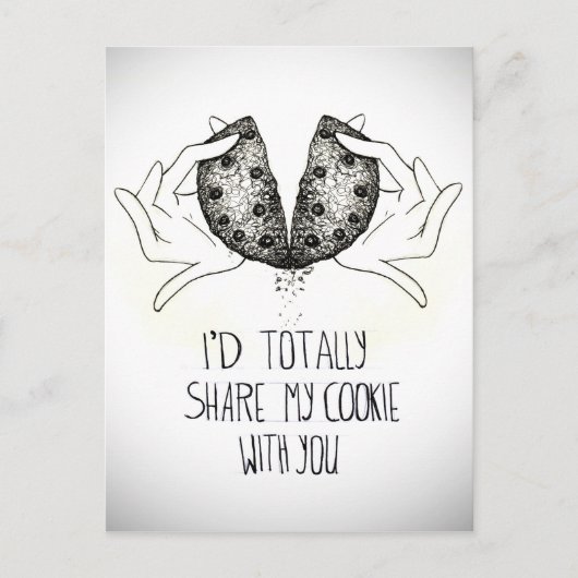 koekjesliefde briefkaart (Voorkant)