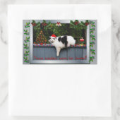Koekjesliefhebbende kat rechthoekige sticker (Tas)