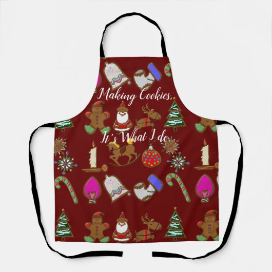 Koekjesmaker All-Over Print Apron Schort (Voorkant)