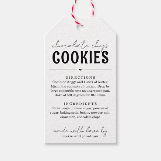 Koekjesmix in een Label met Jar Gift Cadeaulabel (Voorkant)