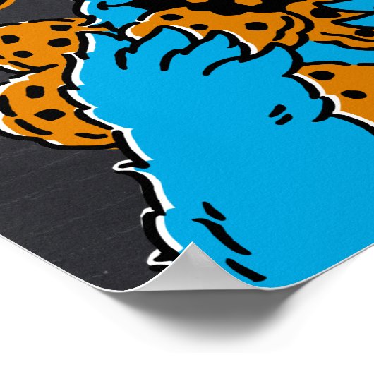 Koekjesmonster 1e Verjaardag Kaarten & Cadeaus Poster (Hoek)