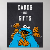 Koekjesmonster 1e Verjaardag Kaarten & Cadeaus Poster (Voorkant)