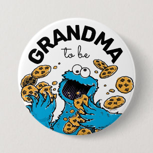Koekjesmonster Baby shower oma te zijn Ronde Button 7,6 Cm