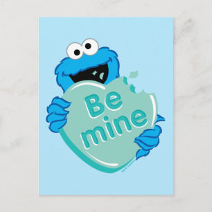 Koekjesmonster "Be Mine" Valentijns Snoep hart Briefkaart