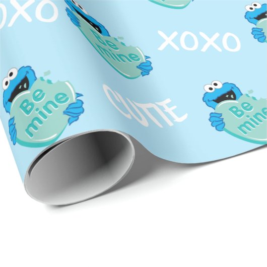 Koekjesmonster "Be Mine" Valentijns Snoep hart Cadeaupapier (Rol Hoek)