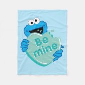 Koekjesmonster "Be Mine" Valentijns Snoep hart Fleece Deken (Voorkant)