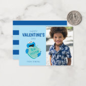 Koekjesmonster "Be Mine" Valentijns Snoep hart Notitiekaartje (Voorkant / Achterkant in situ)