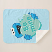 Koekjesmonster "Be Mine" Valentijns Snoep hart Sherpa Deken (Voorkant (horizontaal))