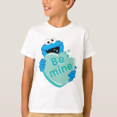 Koekjesmonster "Be Mine" Valentijns Snoep hart T-shirt (Voorkant)