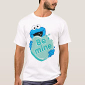 Koekjesmonster "Be Mine" Valentijns Snoep hart T-shirt (Voorkant)