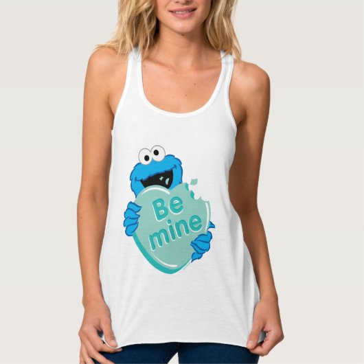 Koekjesmonster "Be Mine" Valentijns Snoep hart Tanktop (Voorkant)