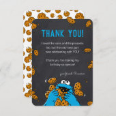 Koekjesmonster Birthday Chalkboard Hartelijk dank  Kaart (Voorkant / Achterkant)