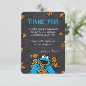 Koekjesmonster Birthday Chalkboard Hartelijk dank  Kaart (Staand voorkant)