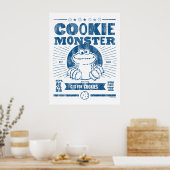 Koekjesmonster - C is voor koekjes Poster (Keuken)
