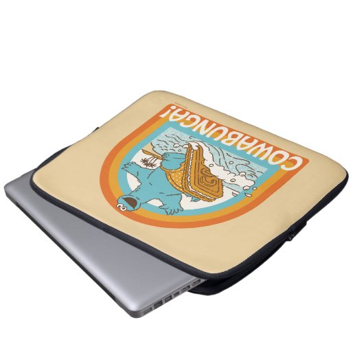 Koekjesmonster Cowabunga! Laptop Sleeve (Voorkant onderkant)